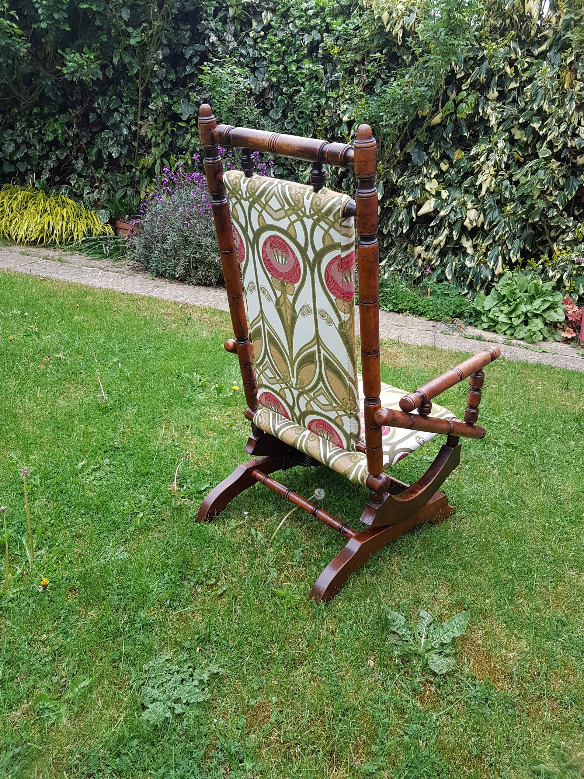 Victorian rocking chair restoration and reupholster