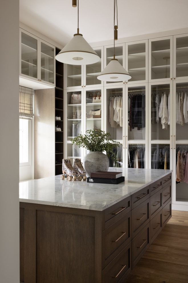 Example of a transitional closet design in Orlando