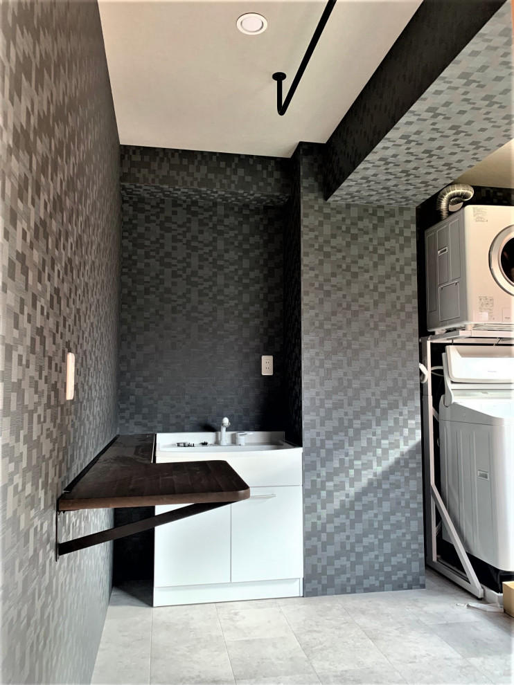 Design ideas for an industrial laundry room.
