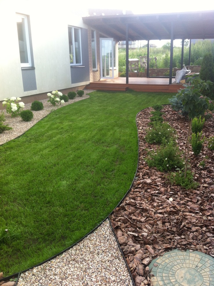 "Функциональность, гармония и стиль" ландшафтный проект, дуплекс в КП Опушкино