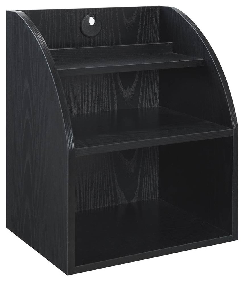 Desktop Organizer With Shelf, Black