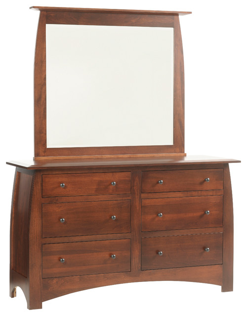 Bordeaux Low Dresser With Mirror Craftsman Dressers By
