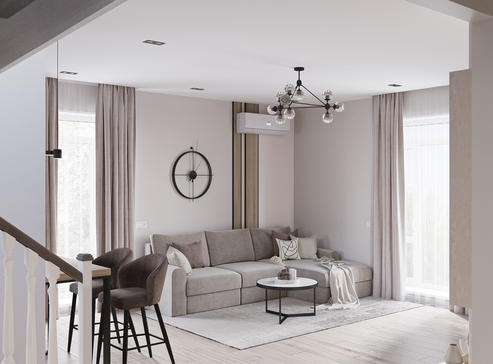 Дизайн первого этажа частного дома, Kopeysk