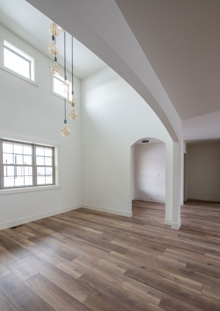 Transitional home design photo in Denver