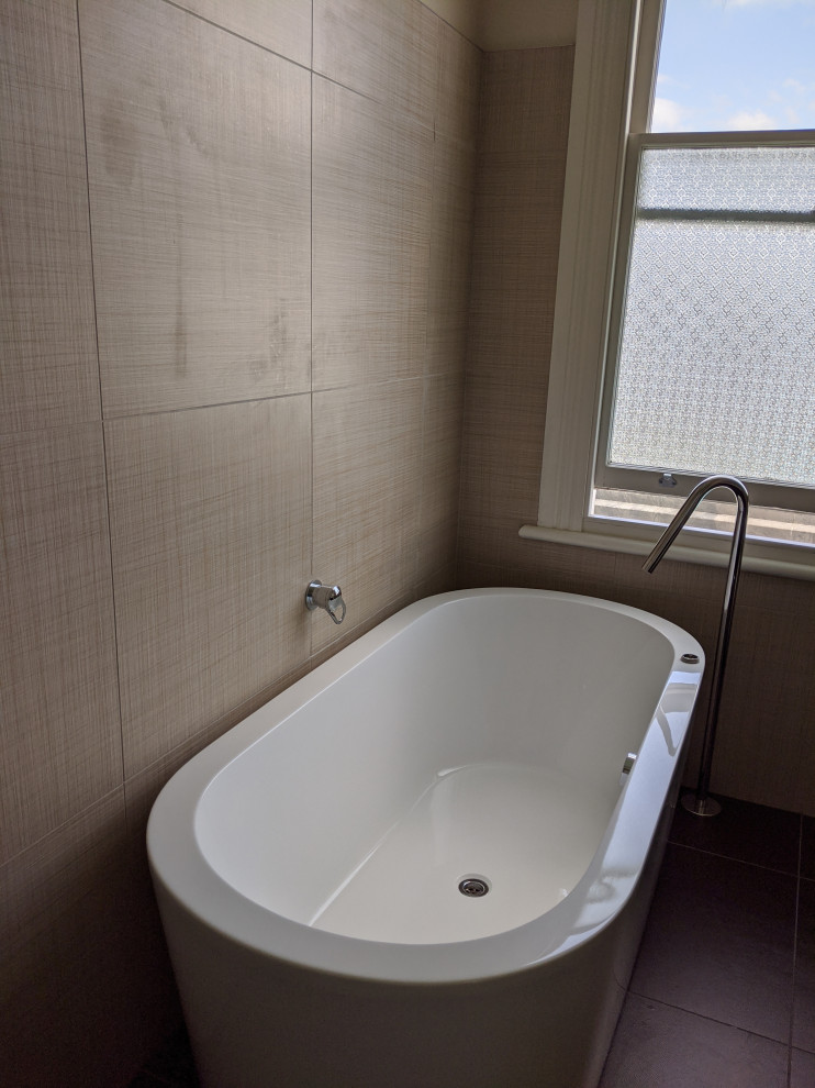 White and Black Bathroom