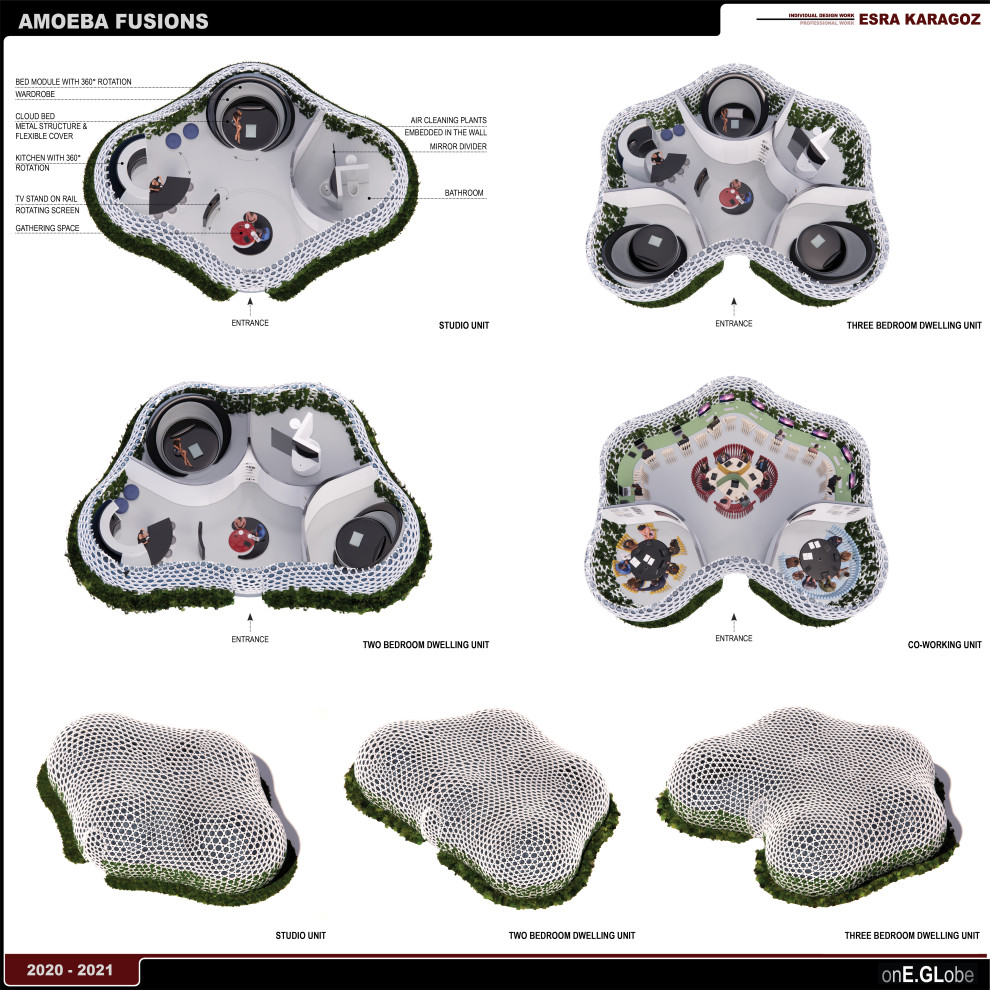 Contemporary one-story glass house exterior idea in New York