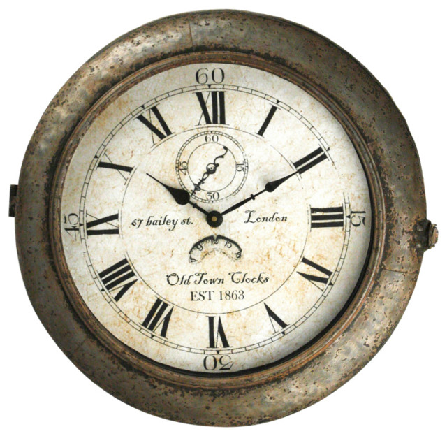 Old Town Wall Clock Farmhouse Wall Clocks by Zentique, Inc. Houzz