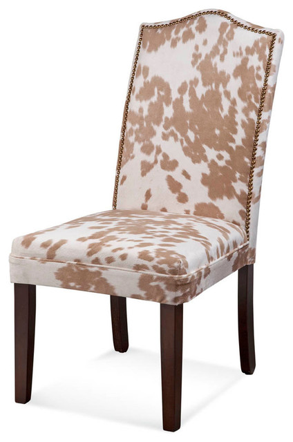 Camelback Nailhead Parsons Chair, Palomino Set of 2