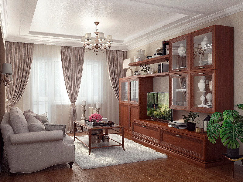 зал в классическом стиле