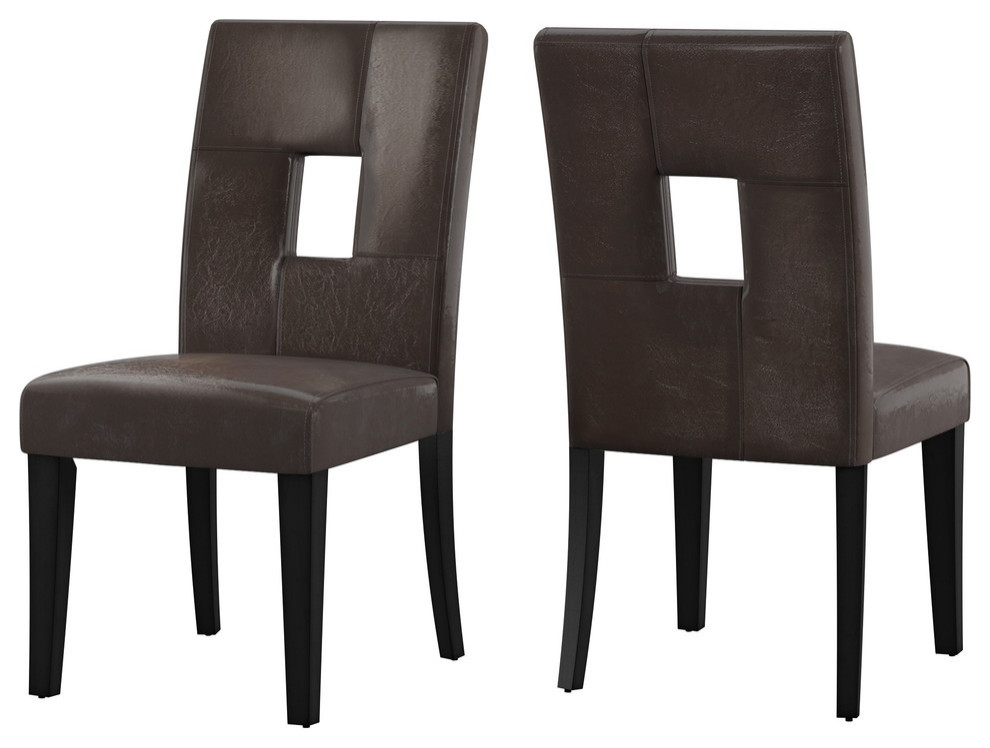 Chandler Keyhole Back Dining Chair, Set of 2 Transitional Dining