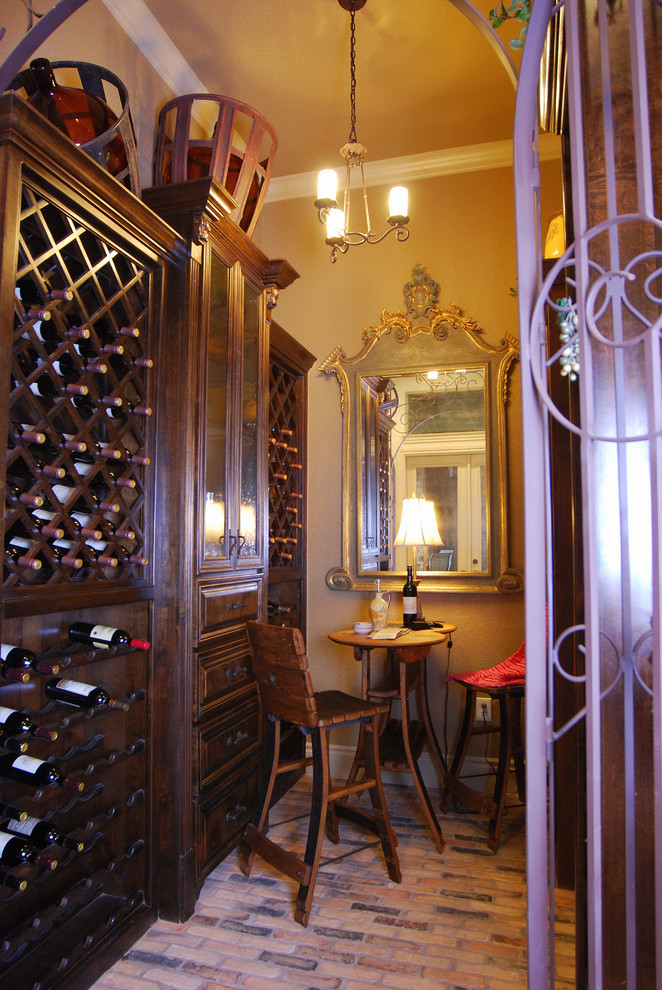 Photo of a mediterranean wine cellar in Austin.