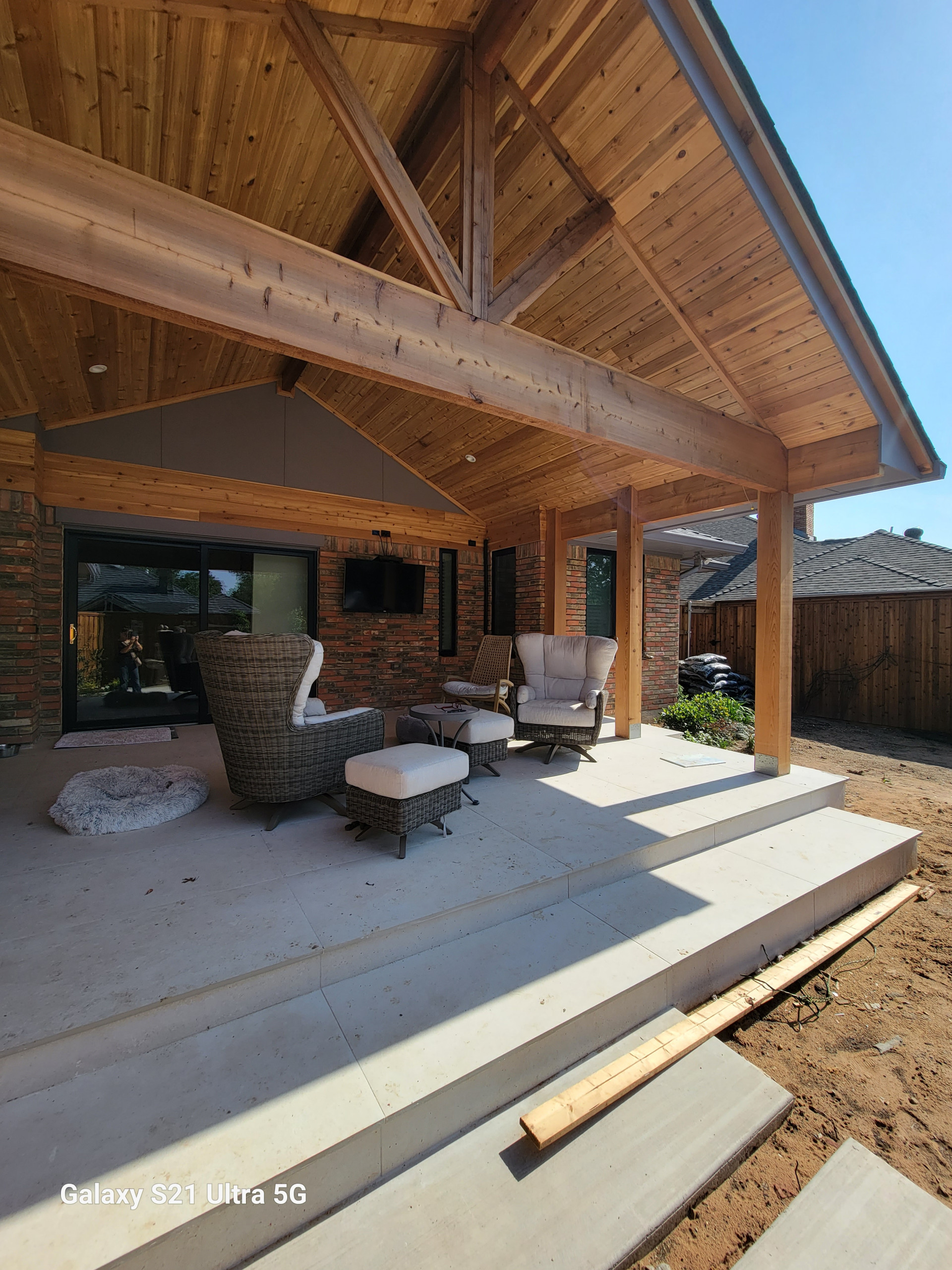 Middle Downs' Porch with putting green.