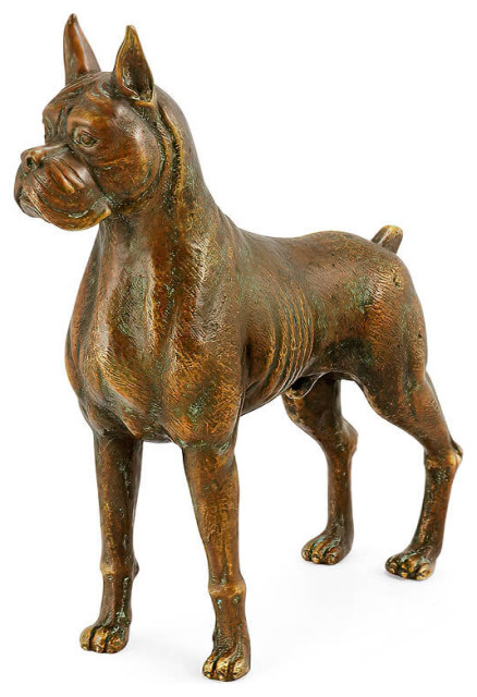 Bronze Boxer Dog - Contemporary - Decorative Objects And Figurines - by ...