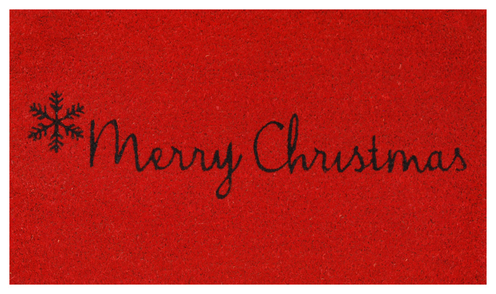 Red Merry Christmas Doormat