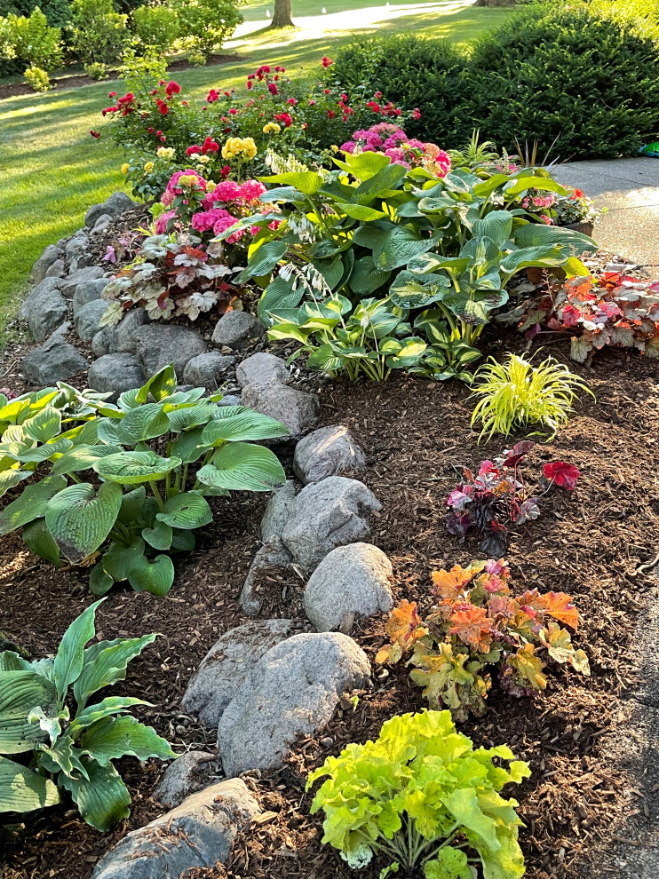 This is an example of a transitional landscaping in Chicago.
