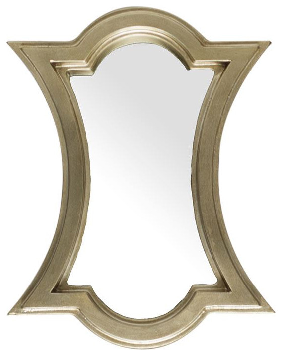 Avalon Gold Wood Frame Mirror Transitional Wall Mirrors by