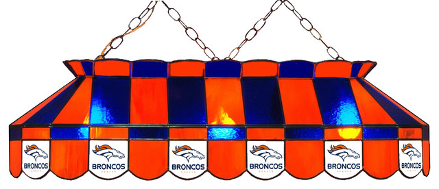 40 Stained Glass Pool Table Lamp, Denver Broncos Table Lamps