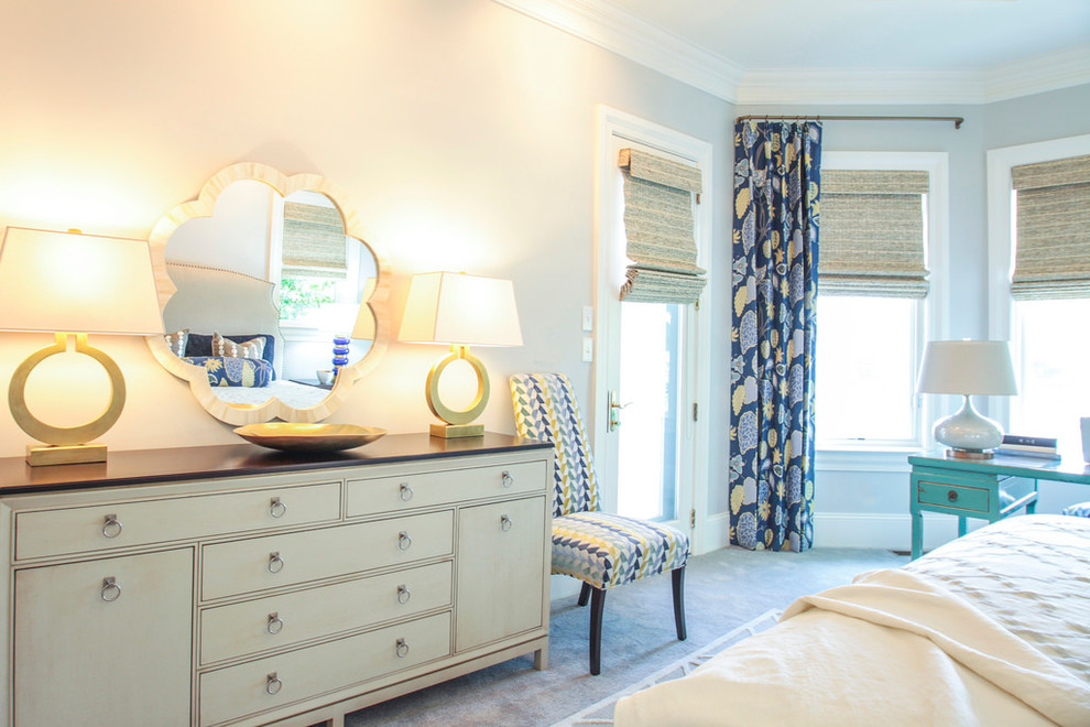 Photo of a transitional bedroom in Charlotte.