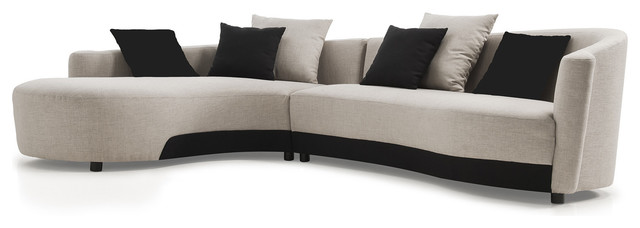 Modern 2-tone Left-facing Sectional
