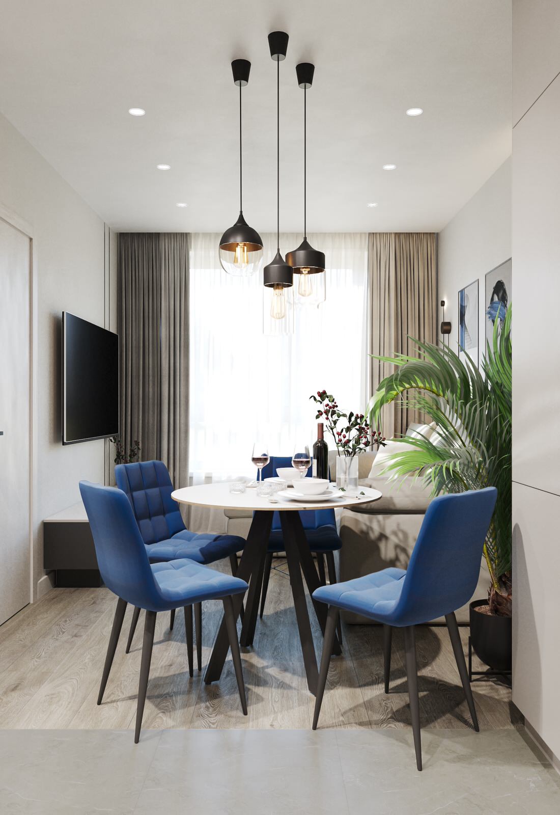 Визуализация интерьера. Квартира в жилом комплексе "Легенда Героев”