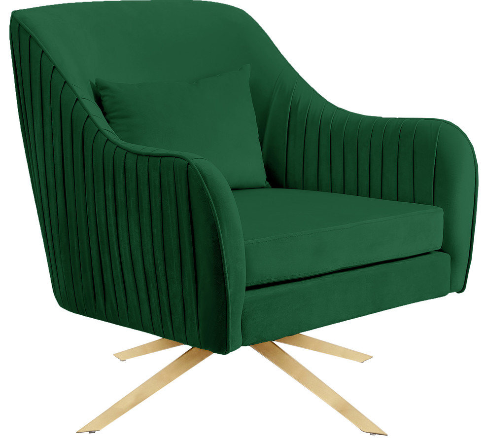 paloma green velvet accent chair green