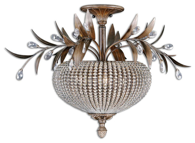 3 Light Semi Flush Mount Ceiling Fixture Traditional 3 Light Semi Flush Mount Ceiling Fixture