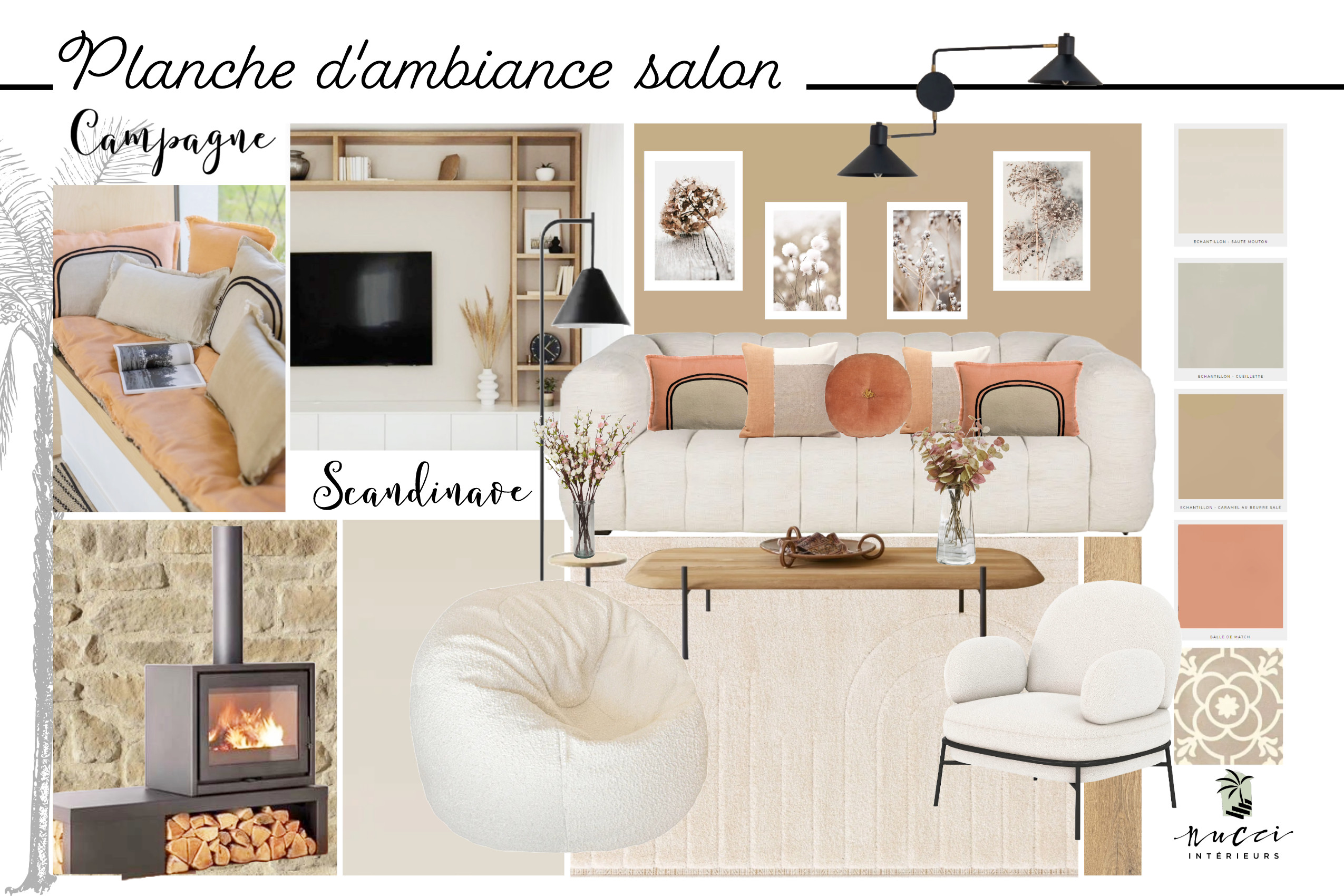 moodboard campagne scandinave