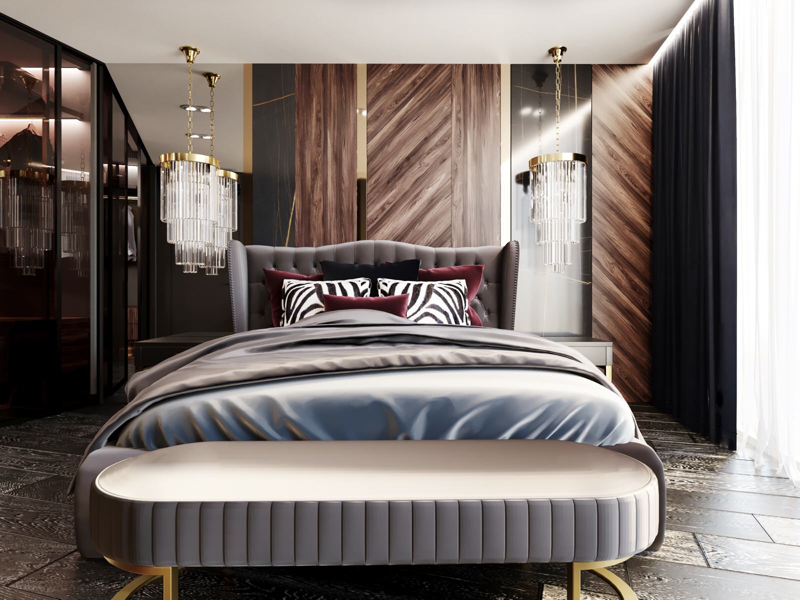 Спальня с гардеробной