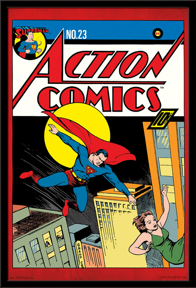 Action Comics #23 Poster, Black Framed Version