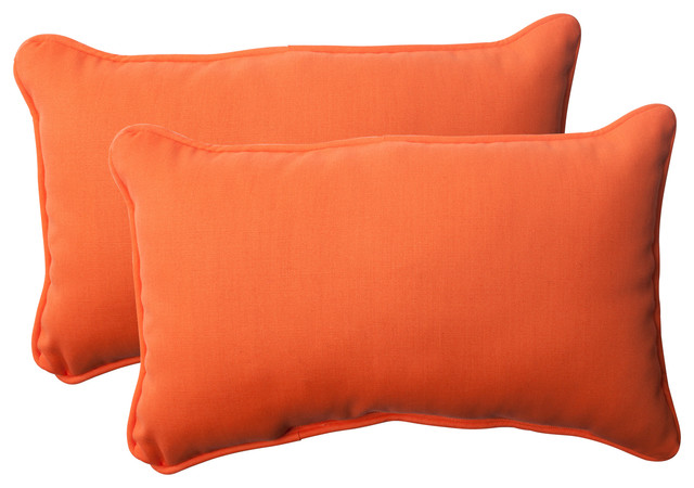 orange rectangle cushion