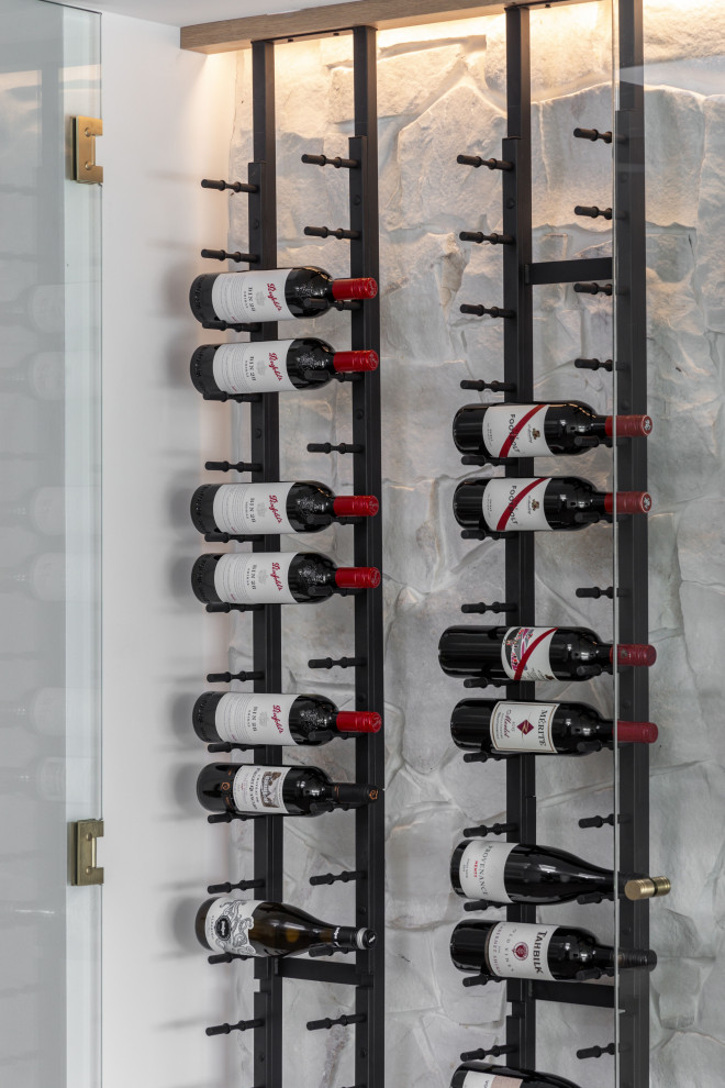 This is an example of a modern wine cellar in Townsville.