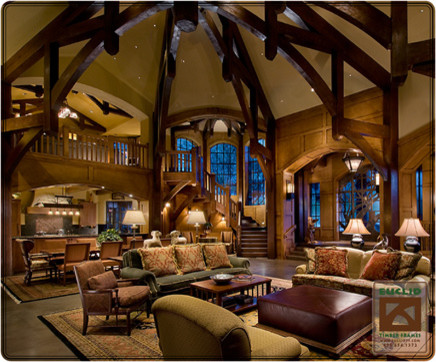 Timber Frame Components traditional-living-room