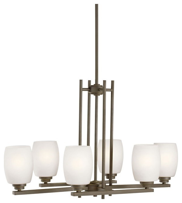 Kichler Eileen Chandelier 6 Light LED, Olde Bronze Craftsman