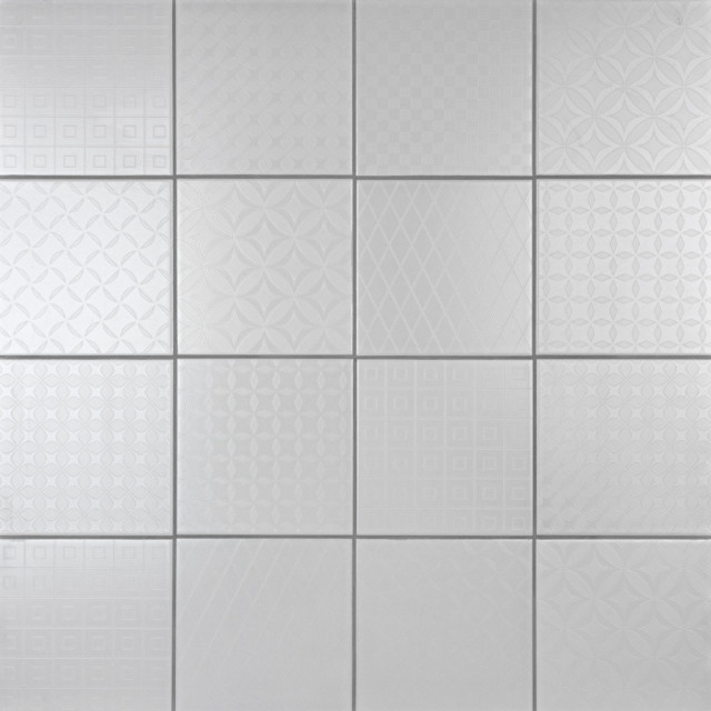 Unity Deco White Ceramic Floor and Wall Tile