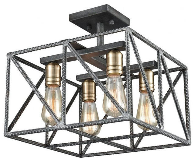 Elk Lighting 15252/4 Crossbar Four Light SemiFlush Mount