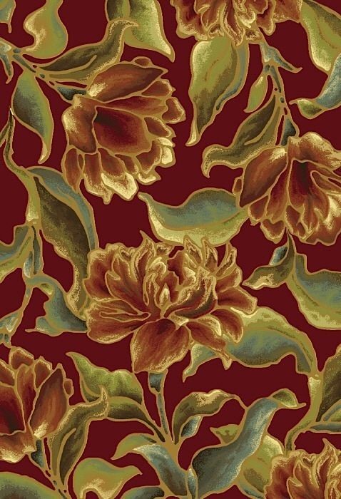 Country & Floral Versailles Area Rug, Rectangle, Red, 2'2"x3'7"
