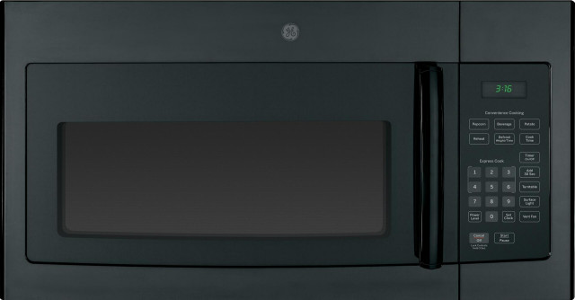 GE 30 Inch Over the Range Microwave Oven with 1.6 cu. ft. Capacity in  Black