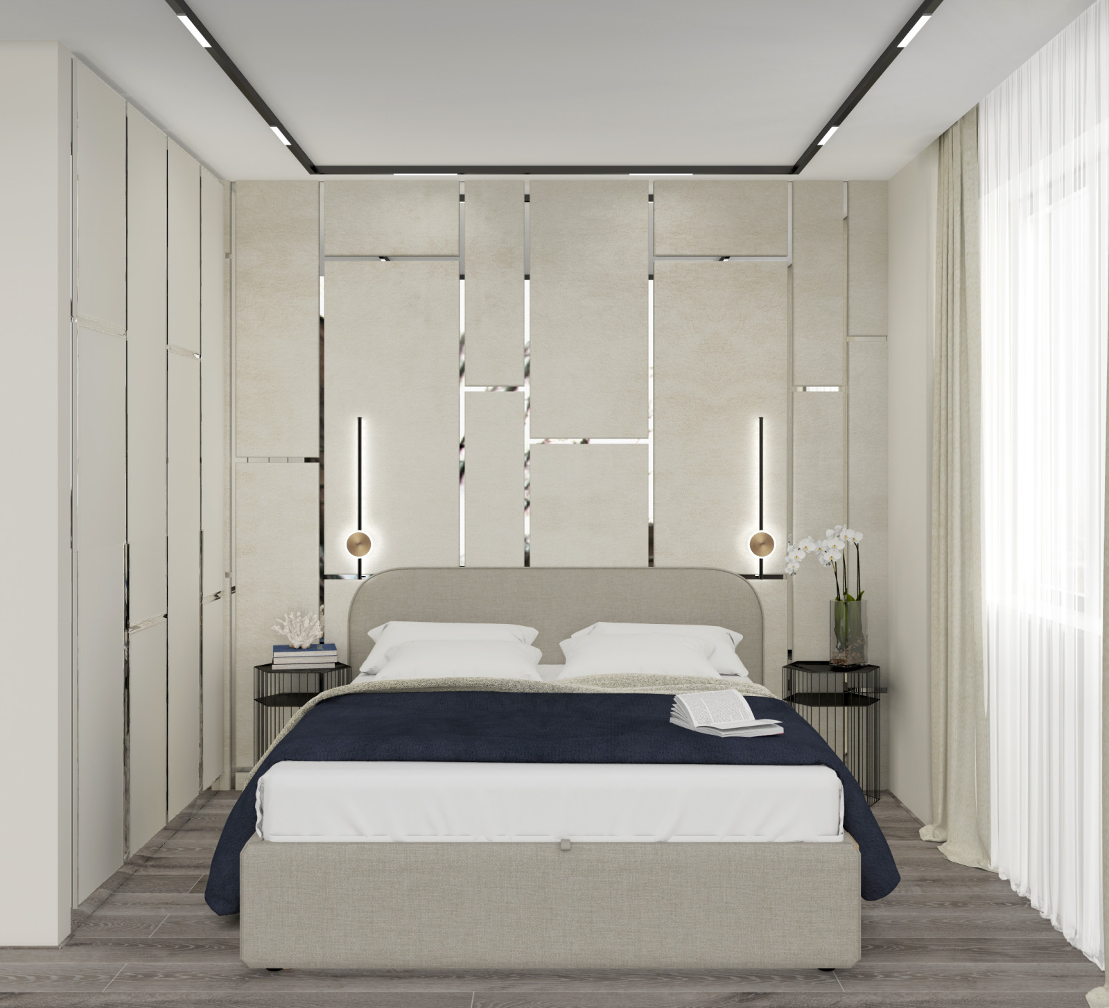 Бежевая спальня