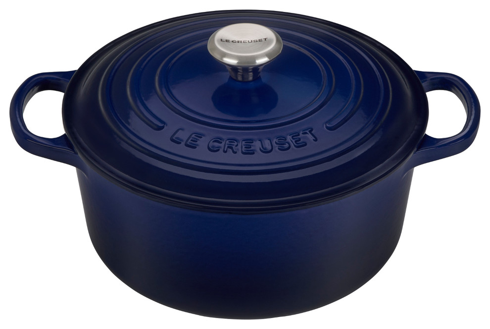 Le Creuset Signature Indigo Enameled Cast Iron 3.5 Quart Round French Oven