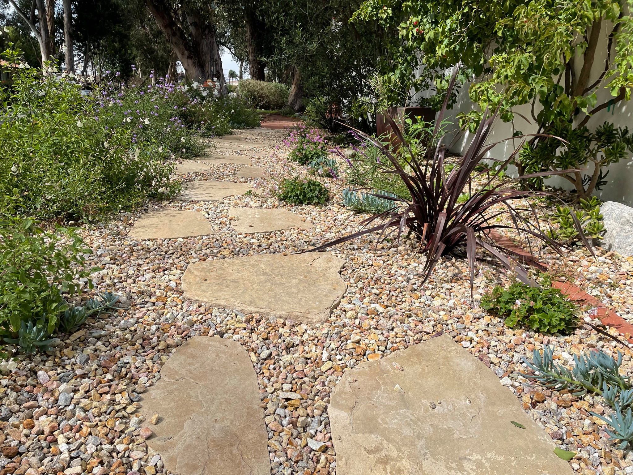 Palos Verdes Mediterranean Paver and Gravel Path