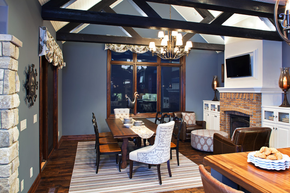 Example of a transitional kitchen design in Omaha
