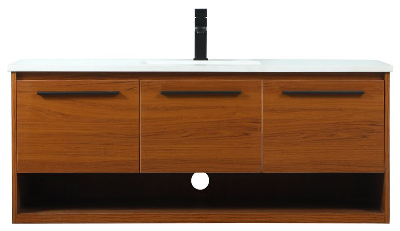 Elegant VF43548MTK 48"Single Bathroom Vanity, Teak - Modern - Bathroom ...