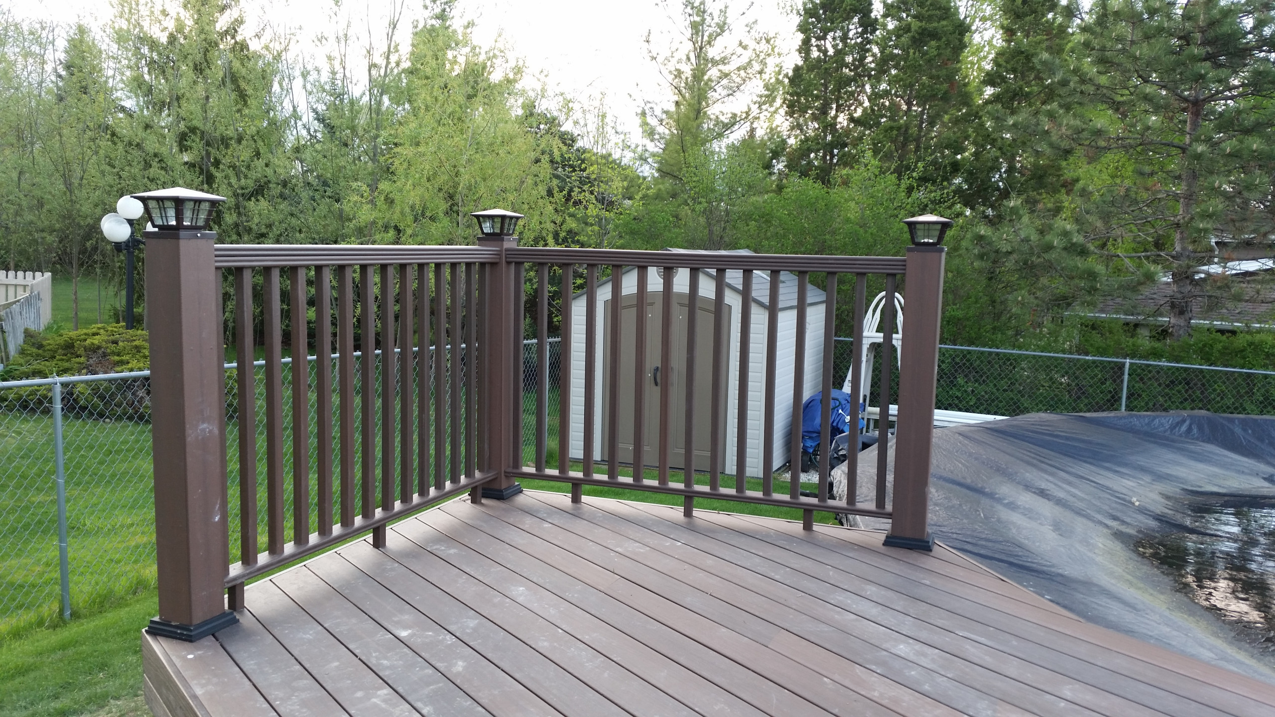 Composite deck around pool