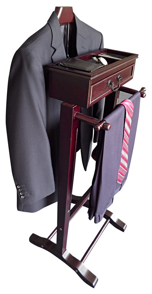 Bombay Wardrobe Valet With Contour Hanger Transitional Clothing