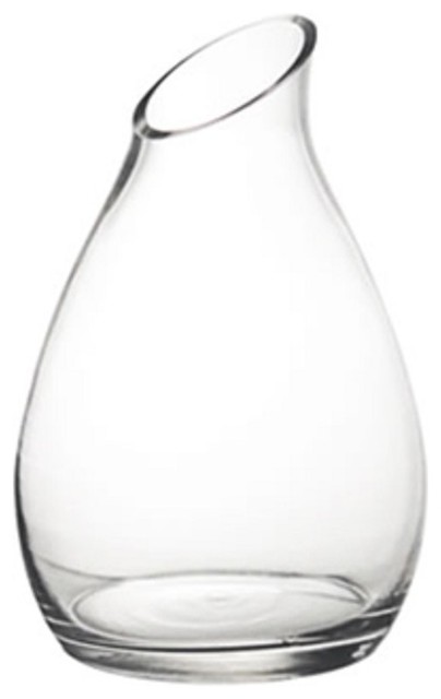 Glass Carafe Vase. 7.25", 4.5", 1 Piece