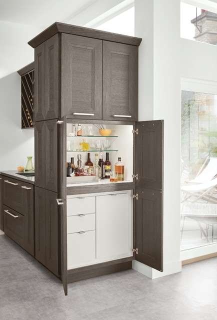 Kraftmaid Stacked Cocktail Cabinet Contemporary Kitchen