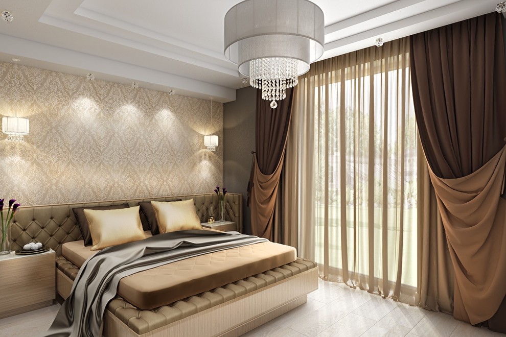 Интерьер загородного дома в серебристых тонах