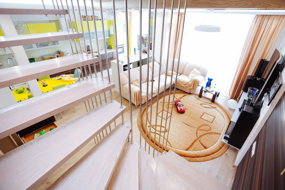 13. Лестница на больцах в квартире по ул. Ярмарочная г. Чебоксары