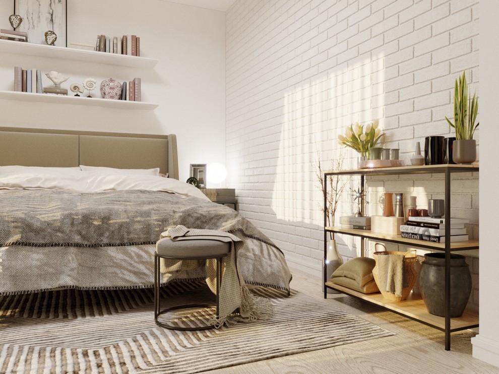 Светлая спальная комната