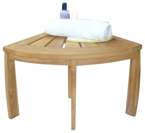 Stool Teak Corner Stool All Teak Wood Contemporary Shower